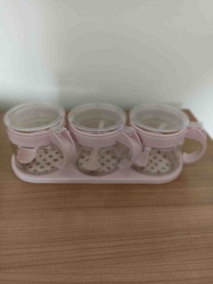 Volaconcept 3 Lü Standli Kaşıklı Cam Baharatlık