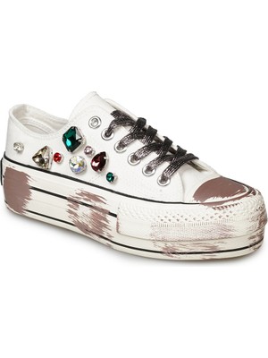 Zeytuk Beyaz Sneakers Tekstil Kadın Ayakkabı