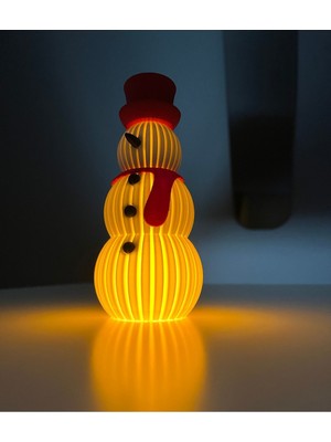 Işıklı Kardan Adam Dekoratif Obje ve Kış Temalı Tasarım