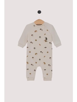 03-18 Ay Polo Erkek Bebek Krem Tulum - Krem