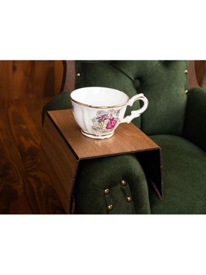 Koltuk Kenarı Ahşap Katlanabilir Yan Sehpa Amerikan Servisi Kanepe Portatif Koltuk Tepsi Obje Biblo