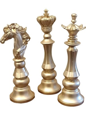 Dekoratif Satranç Biblo Gümüş