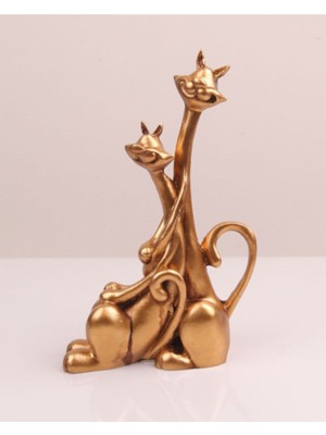 Altın Gülen Kedi Biblo