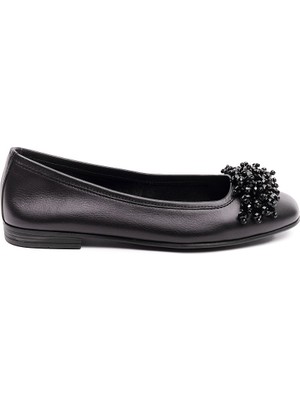 Hakiki Deri Taşlı Kadın Babet