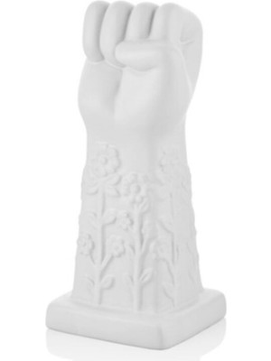 Hands Yumruk Görünümlü Beyaz Heykel 11 x 10 x 24,2  cm