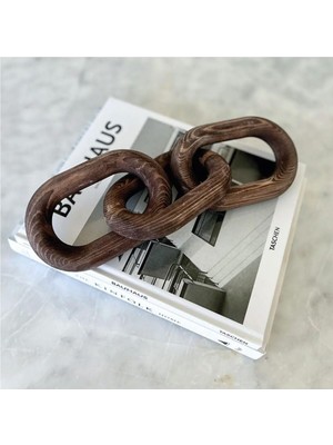 Vegashop Studıo Ahşap Zincir, Ahşap Dekoratif Zincir, Ahşap Beyaz Rengi Zincir WR001-WH (Ahsap) A