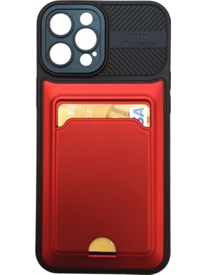 Rona Store Apple iPhone 12 Pro Max Kamera Korumalı Kartlıklı Kılıf(Çıkarılabilir Kamera Koruma)