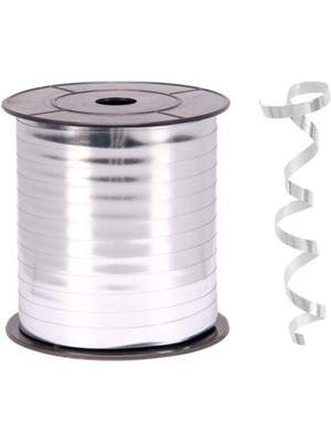 Gümüş Renk Metalik Rafya 8 mm x 200 mt