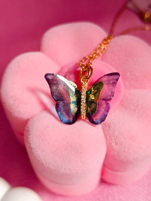 Çelik Kelebek Kolye