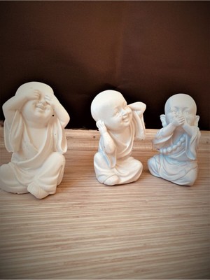 Görmedim Duymadım Bilmiyorum 3'lü Dekoratif Biblo