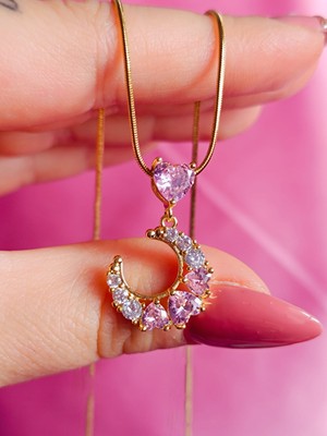 Çelik Taşlı Prenses Kolye