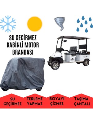 Arora Polo Plus Kabinli 4 Tekerlekli Motor Brandası Su Geçirmez