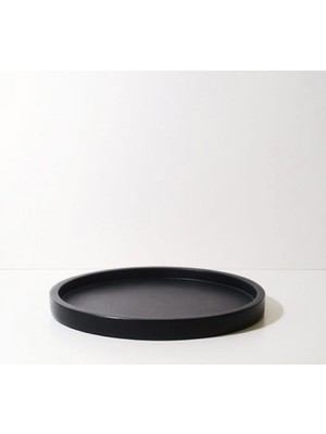 Dekoratif Beton Sunumluk Siyah Tepsi