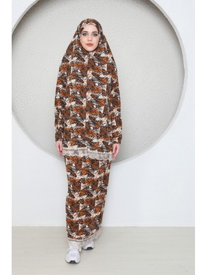 Iki Parça Etekli Kadın Tesettür Namaz Elbisesi Takımı