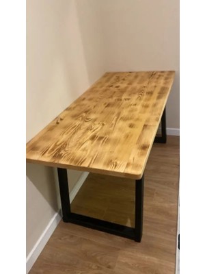 Ahşap Doğal Kütük Yemek / Toplantı / Çalışma Masası