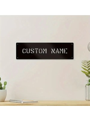 Özelleştirilebilir Pleksi Lazer Kesim Isim Duvar Sanatı - Ev -Ofis Tabela, Dekor, 30 x 10 cm
