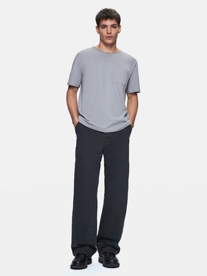 LTB Erkek Regular Gri T-shırt