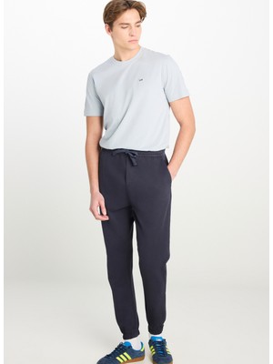 Lee Lastikli Bel Lastikli Paça Lacivert Erkek Pantolon MLM04009410 Jogger Örme Pantolon