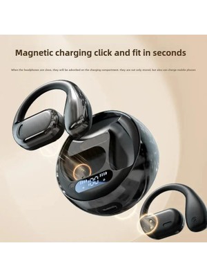 Zigver Kablosuz Bluetooth Aı Çeviri Kulaklık M76 Kulak Üstü Uzun Pil Ömrü Kulaklık Siyah