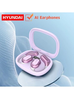 Hyundaı HY-Y16 Aı Çeviri Kablosuz Kulaklık Desteği Çoklu Dil Gerçek Zamanlı Ows Kulaklıklar Hıfı Stereo Hd Pembe