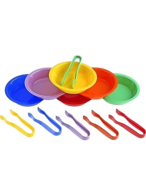Laylay Toys Kase Cımbız Aktarma Seti (6 Lı Set) Anaokulu Kreş Çocuk Eğitim Materyalleri