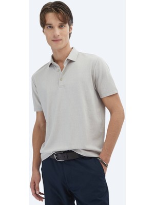 Kip Bej Jakarlı Polo Yaka T-Shirt