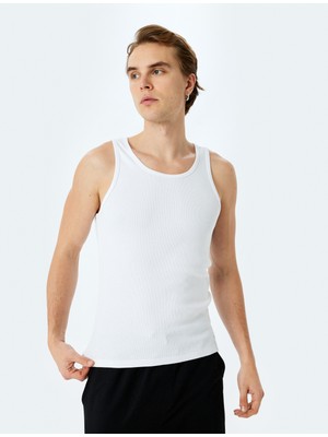 Koton Bisiklet Yaka Slim Fit Kolsuz Basic Atlet