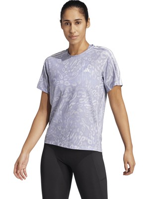 Adidas Performance JD7758 Own the Run CLIMACOOL 3-Stripes Tişört