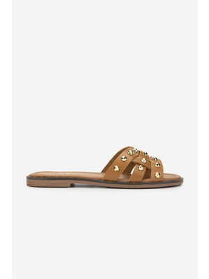 Valmenti Kadın Hakiki Deri Taba Deri Düz Terlik 1062 1002 Bn Trlk Y25 Taba Dr