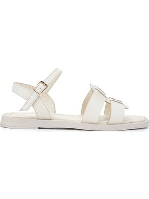 Tamer Tanca Kadın Bej Düz Sandalet 1109 9 Bn Sndlt Y25 Bej