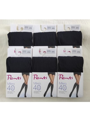 Penti Kadın Çorap -Kadın Diz Altı Orta Kalın Mikro Pantolon Çorabı 6'lı