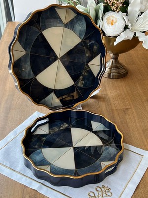 Rossev Nell 2'li Ahşap Tepsi