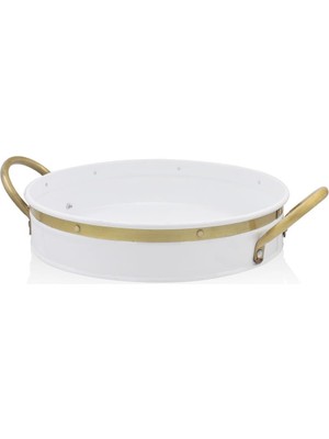 Rossev Galvin Tepsi Beyaz 30 cm