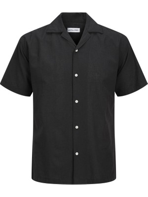 Erkek Keten Karisimli Kisa Kollu Gömlek - Breeze