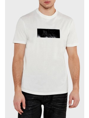 Armani Exchage % 100 Pamuk Regular Fit Logo Baskılı T Shirt Erkek T SHİRT XM000786 AF10364 U0009