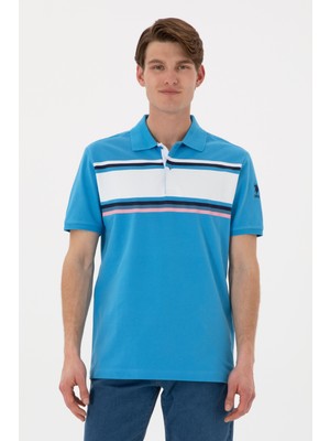 U.S. Polo Assn. Erkek Regular Fit Polo Yaka Turkuaz Tişört 50306858-VR093