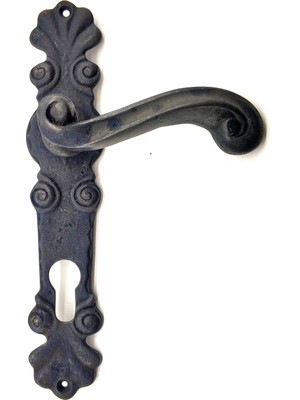 Antika Tarz Dekoratif Pirinç Okyanus Banyo Kapı Kolu - 230X46 Mm, Oksit