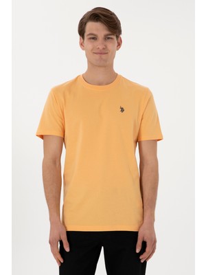 U.S. Polo Assn. Erkek Regular Fit Bisiklet Yaka Turuncu Basic Tişört 50298035-VR202