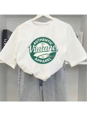 Tarzsokak Vintage Baskılı Oversize Unisex Rahat Kalıp