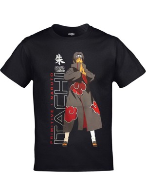 Tarz Sokak Primitive x Naruto Itachi Baskılı  Siyah