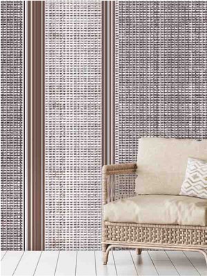 Dokulu Hasır Desenli Silinebilir Sağlıklı Tekstil Duvar Kağıdı