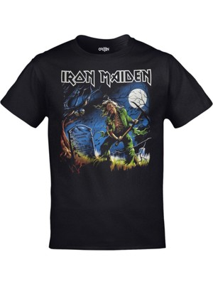 Tarz Sokak Siyah Iron Maiden The Reincarnation Of Benjamin Breeg Baskılı