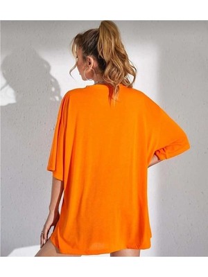 Tarzsokak Kadın Kalp Baskılı Oversize