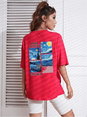 Tarzsokak Unisex Van Gogh Baskılı Oversize