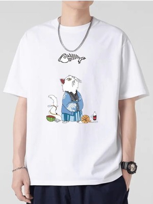 Tarzsokak Samurai Cat Oversize Unisex