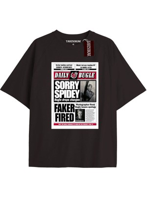 Tarz Sokak Spider-Man Gazete Baskı Model No Way Home Tshirt