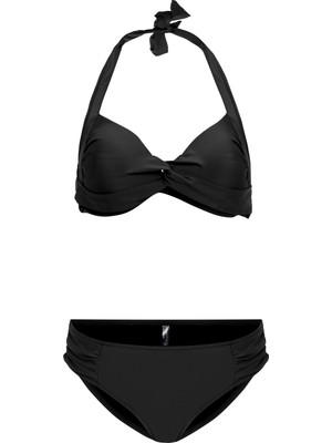 Aquaviva Kadın Siyah Violet Boyundan Baglı Bikini Takımı