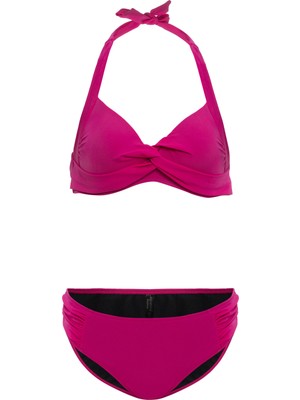 Aquaviva Kadın Fuşya Violet Boyundan Baglı Bikini Takımı