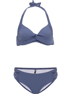 Aquaviva Kadın Indigo  Violet Boyundan Baglı Bikini Takımı
