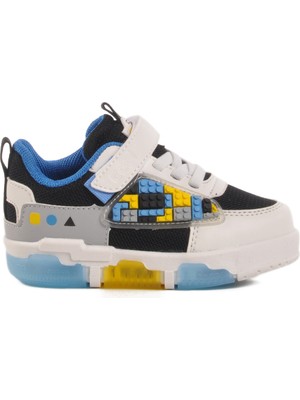 Beyaz Cırtlı Fileli Işıklı Kız Çocuk Spor Ayakkabı Legos B